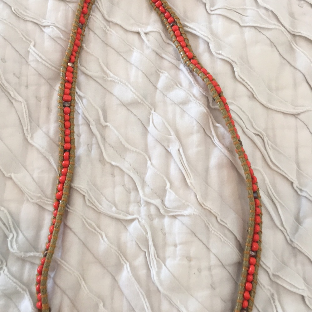 Orange beaded necklace
